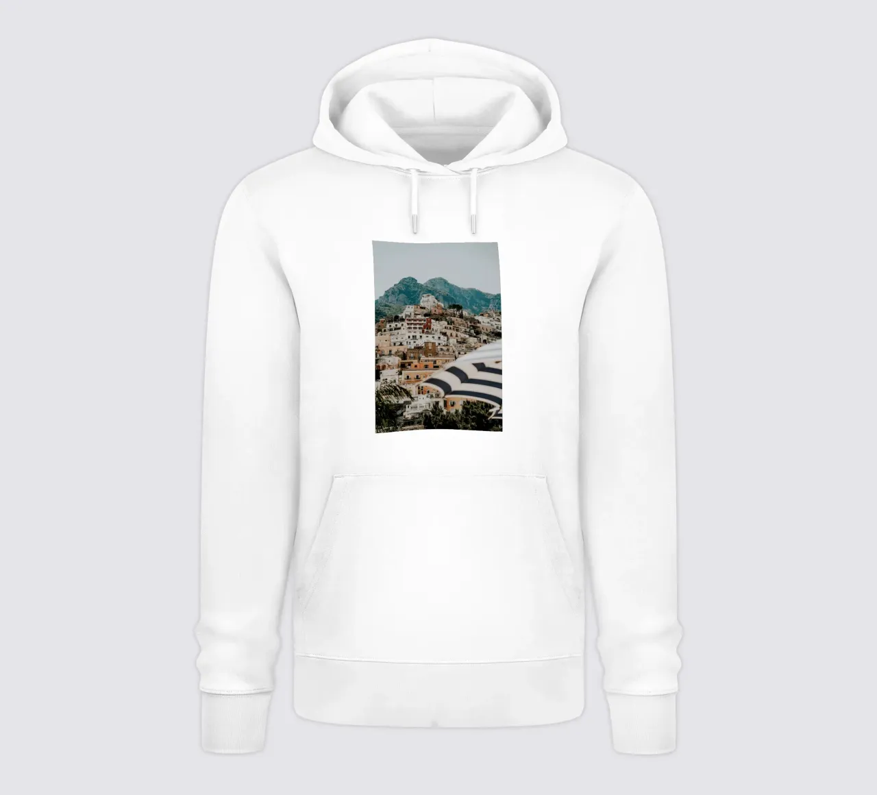 Positano Amalfi Coast Beach, Italian Wall Art Travel Poster hoodie by TheTravelClub