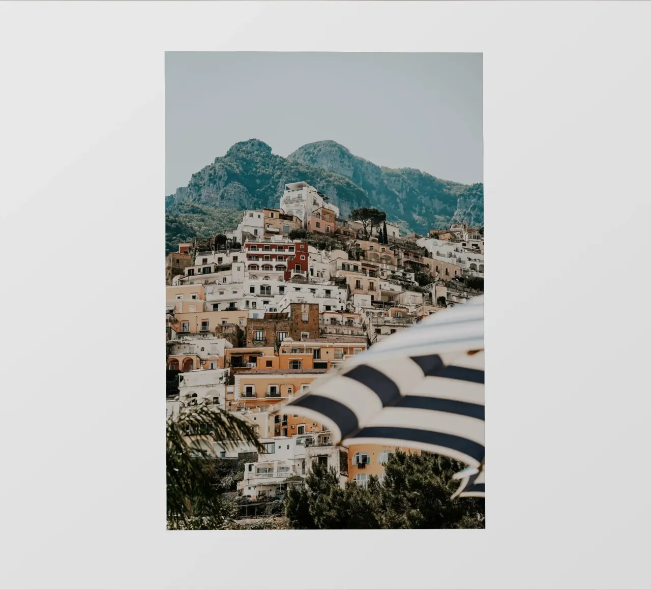 Positano Amalfi Coast Beach, Italian Wall Art Travel Poster pvc cover by TheTravelClub