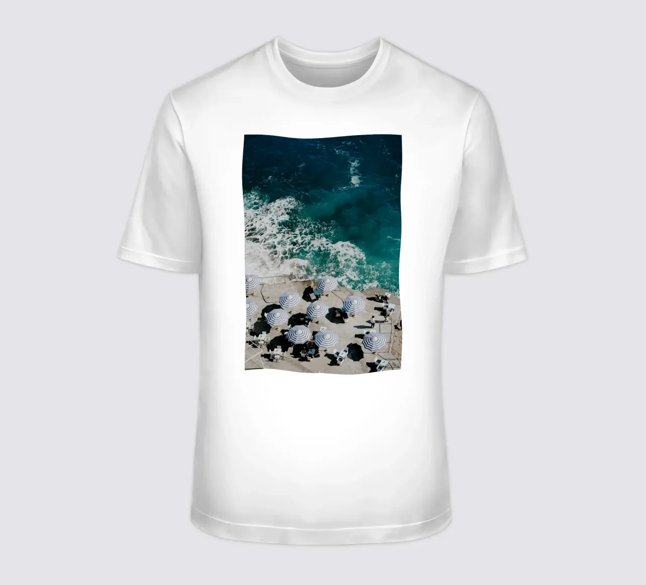 Beach Club, French Riviera, Travel Print, Europe Summer t-shirt by TheTravelClub