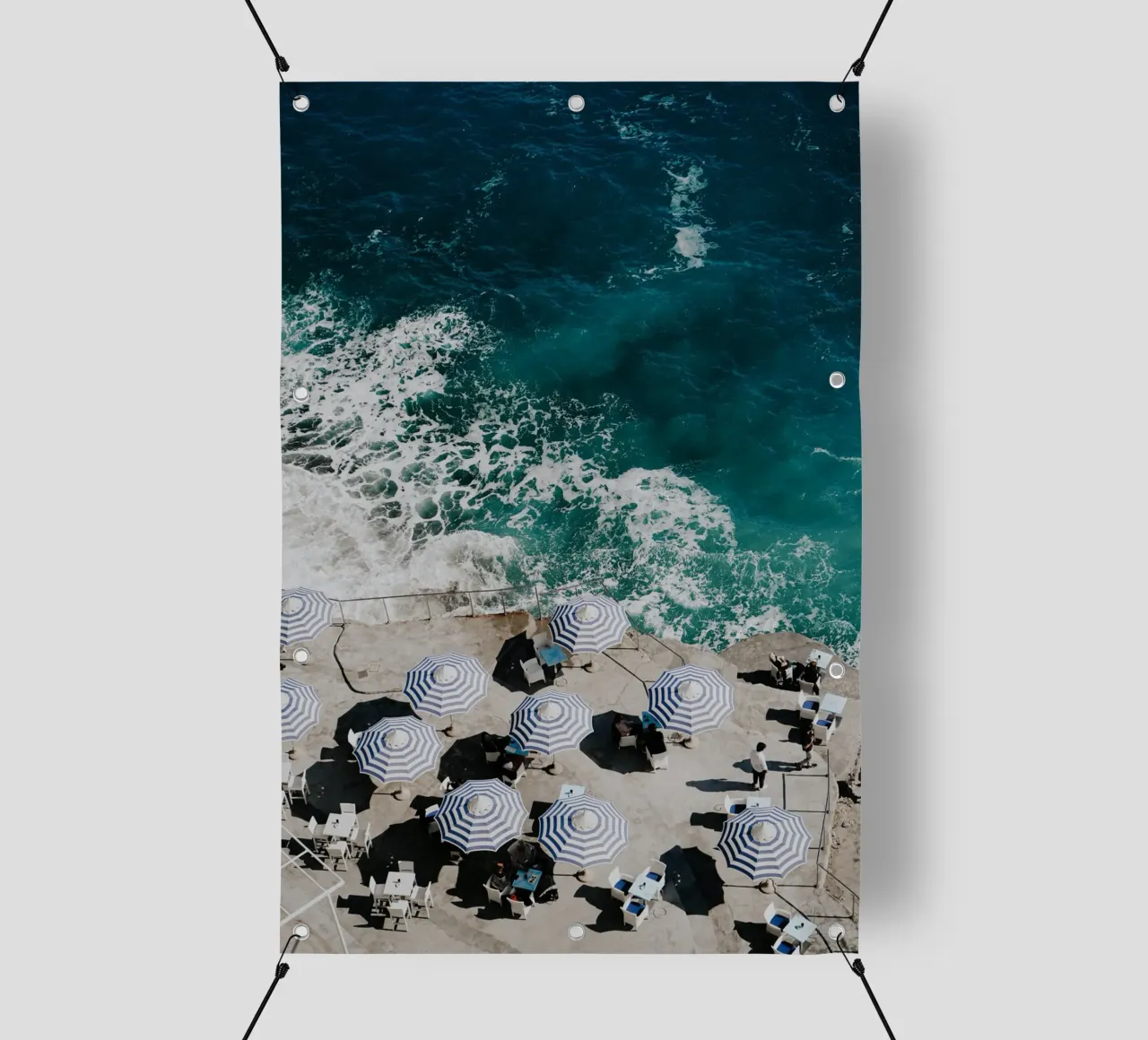 Beach Club, French Riviera, Travel Print, Europe Summer pvc cover by TheTravelClub