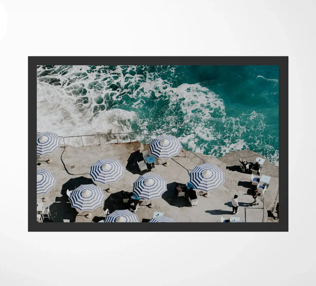 Beach Club, French Riviera, Travel Print, Europe Summer doormat by TheTravelClub