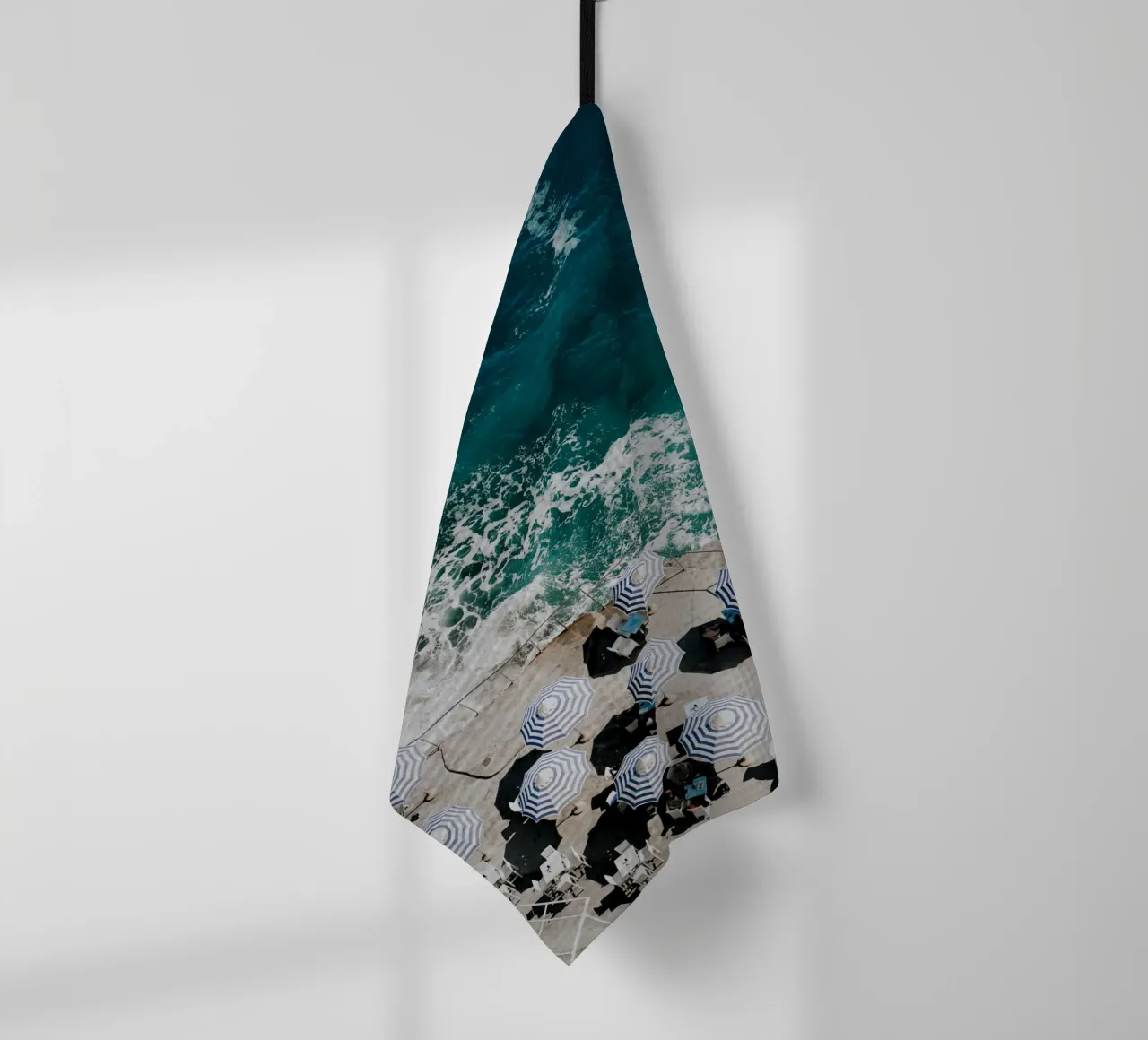 Beach Club, French Riviera, Travel Print, Europe Summer tea towel by TheTravelClub