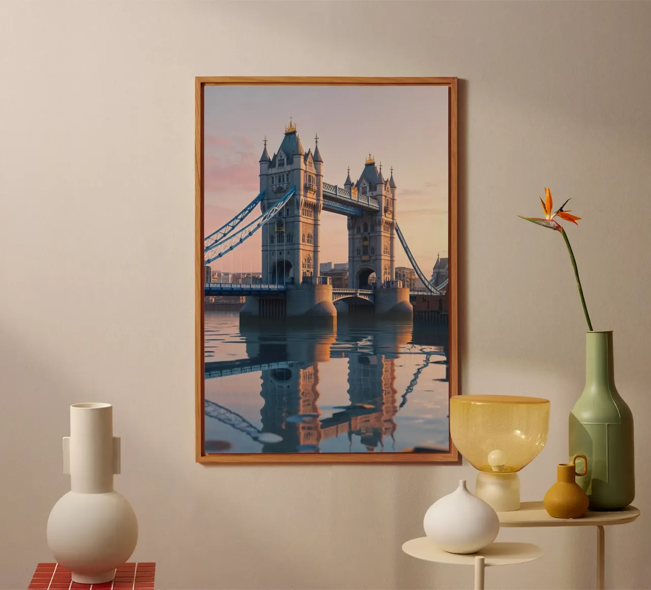 Tower Bridge Reflection at Dawn alluminio dibond da AlbertKlee