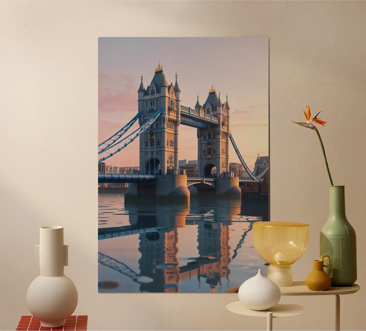 Tower Bridge Reflection at Dawn poster da AlbertKlee