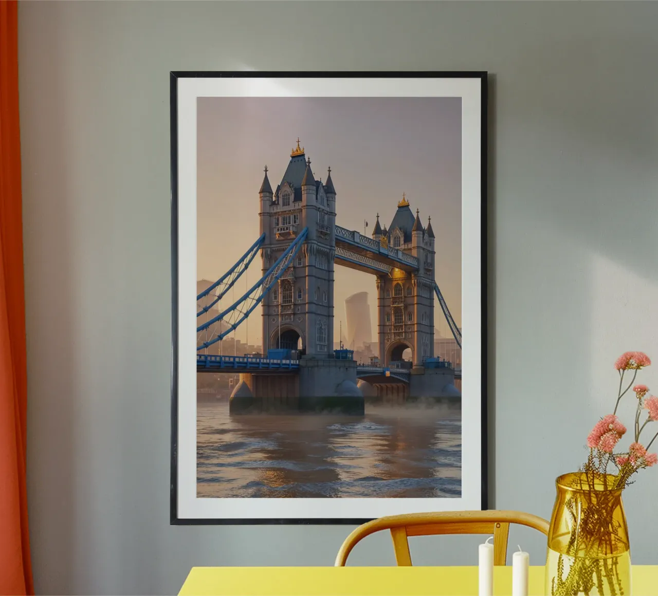 Tower Bridge in Morning Mist carta hahnemühle da AlbertKlee