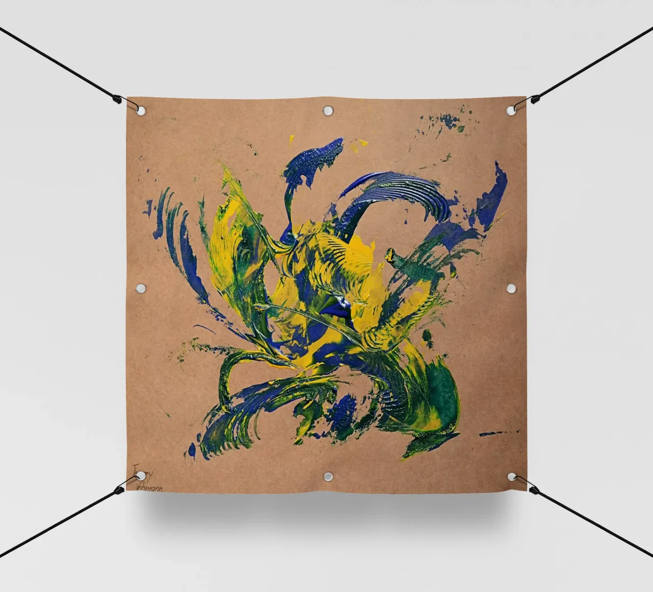 NATURAL STYLE 28 telo in pvc da Thierry Vobmann Abstract painting