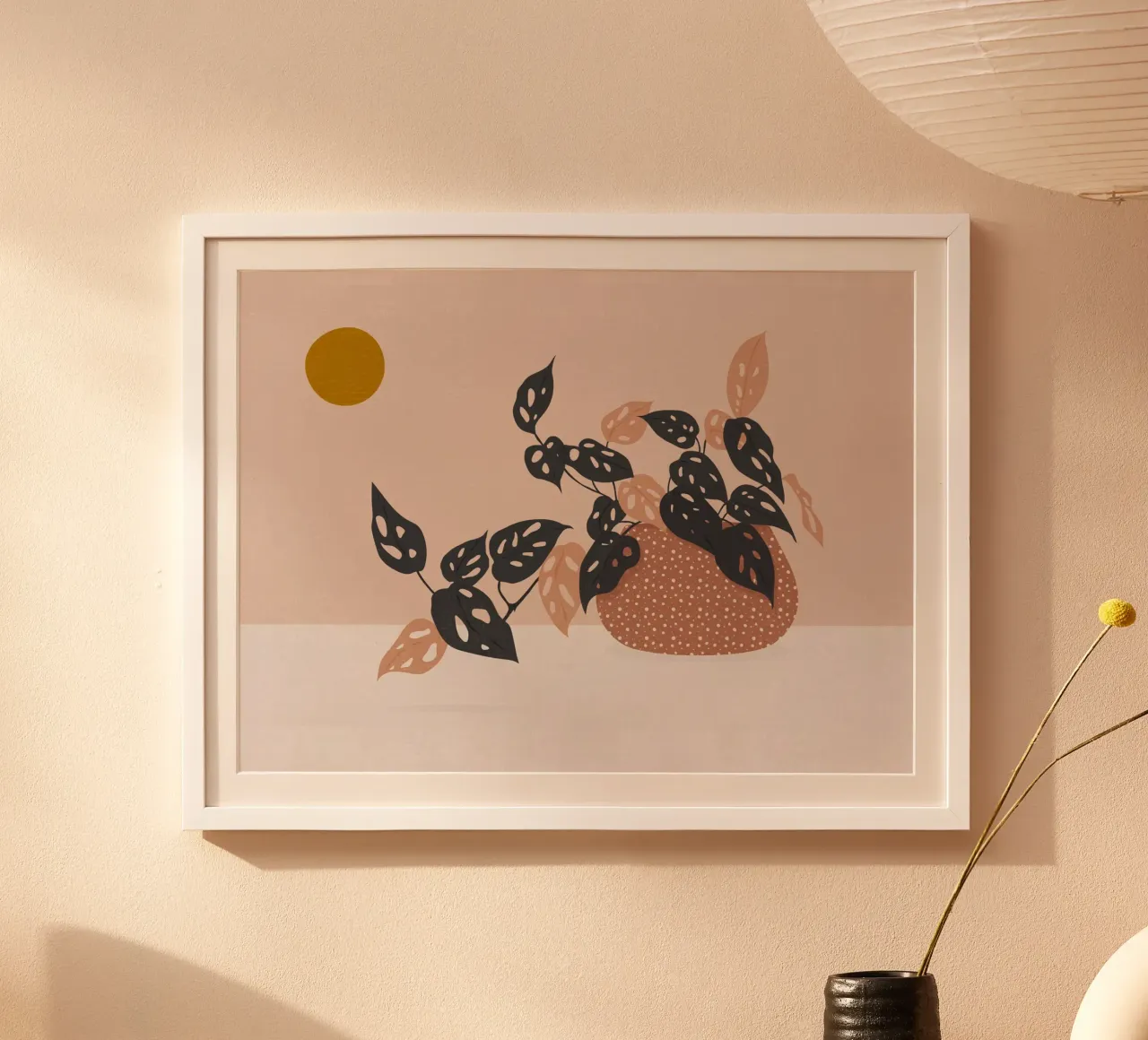 VI botanica: pianta della maschera di scimmia poster con telaio in alluminio da kookiepixel