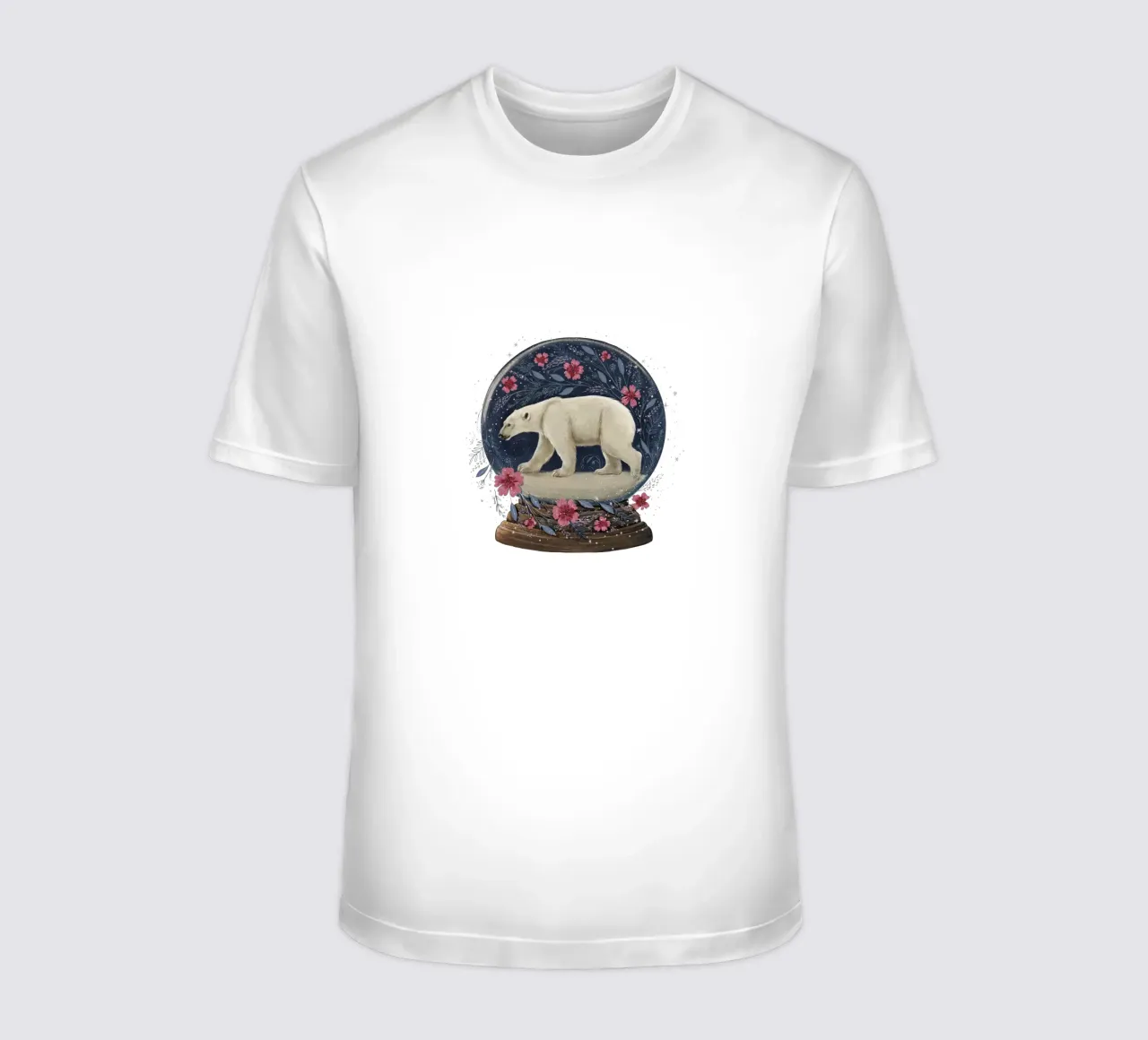 Globo di neve con orso polare t-shirt da Laura Graves