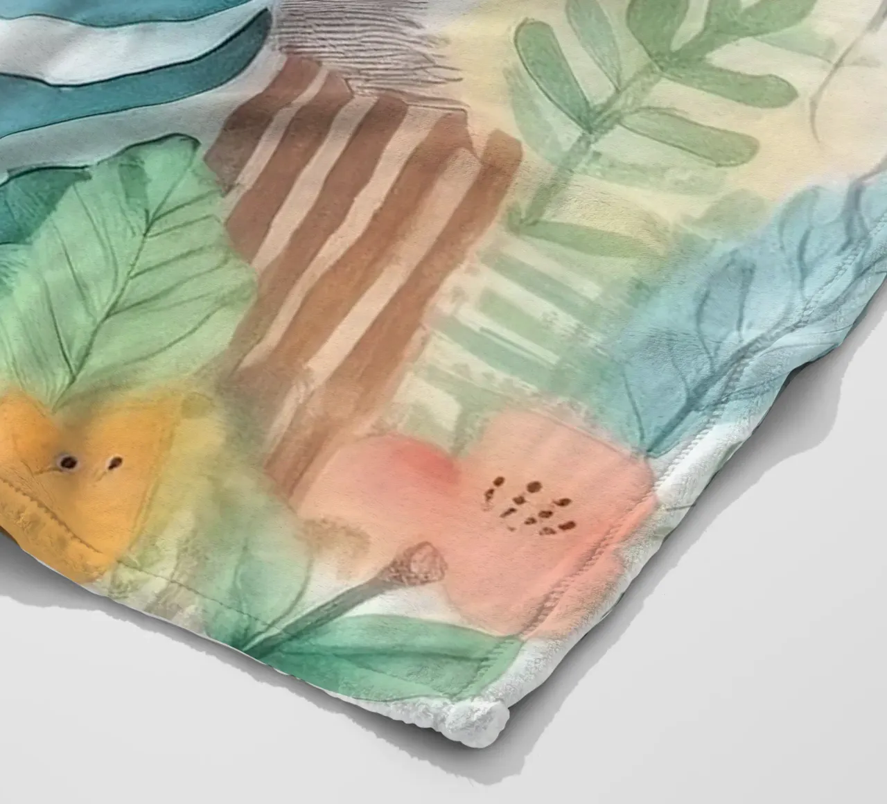 Zèbre fantaisiste au pays des merveilles florales - Art mural pour la chambre d'enfant plaid polaire de HoneyDesignsByK