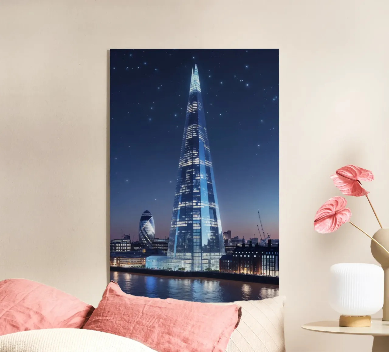 The Shard's Celestial Night Reflection plexiglass da AlbertKlee