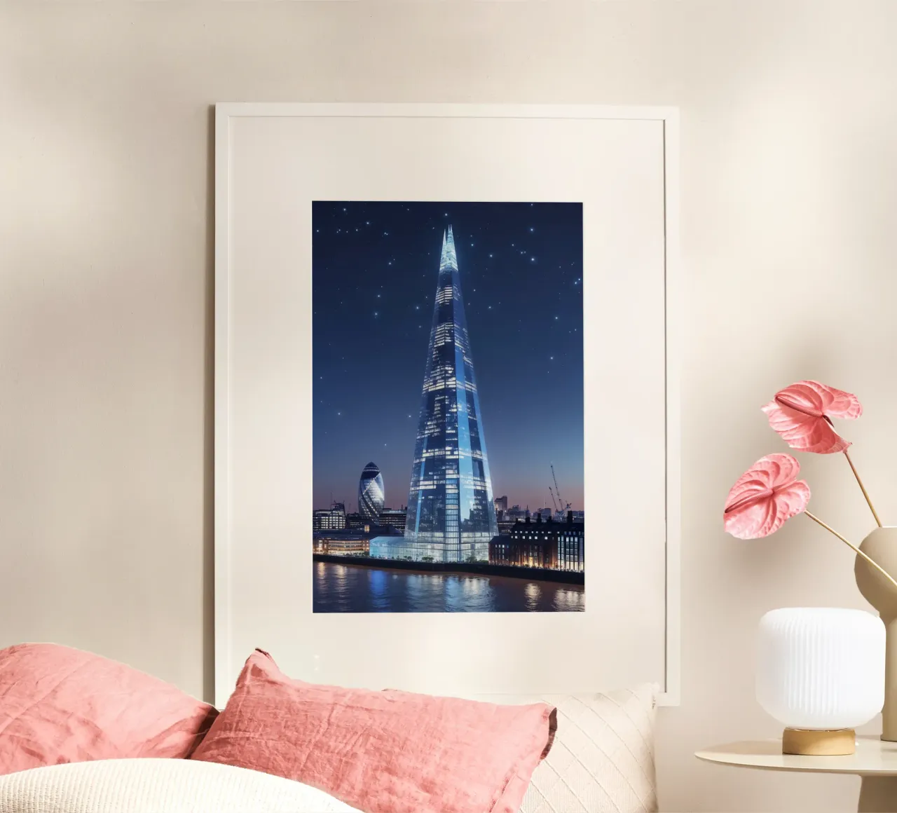 The Shard's Celestial Night Reflection poster da AlbertKlee