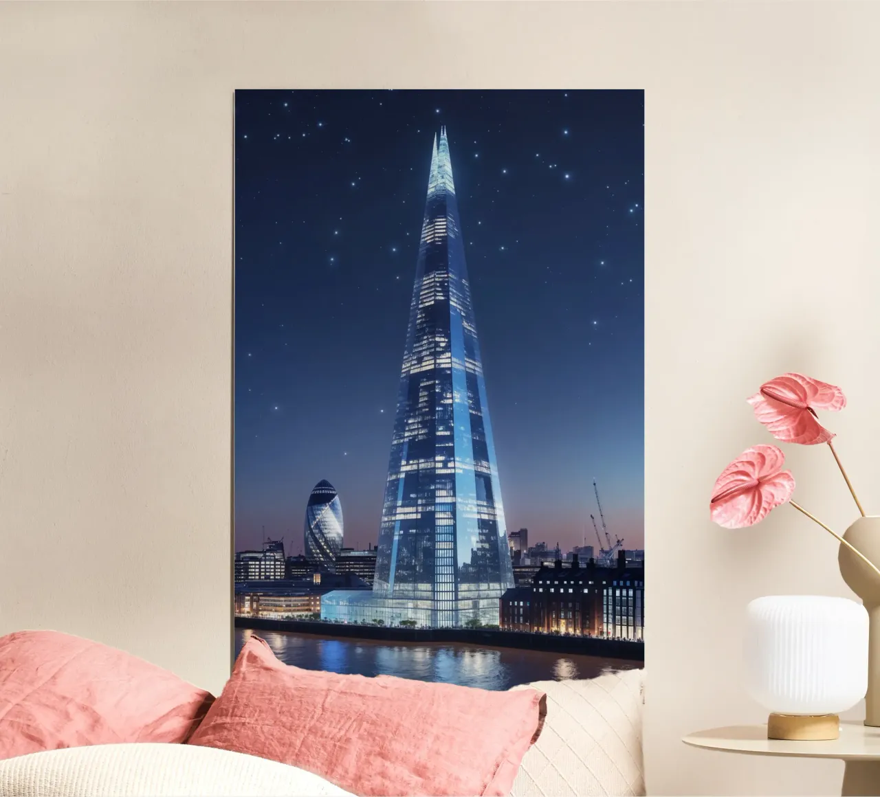 The Shard's Celestial Night Reflection poster da AlbertKlee