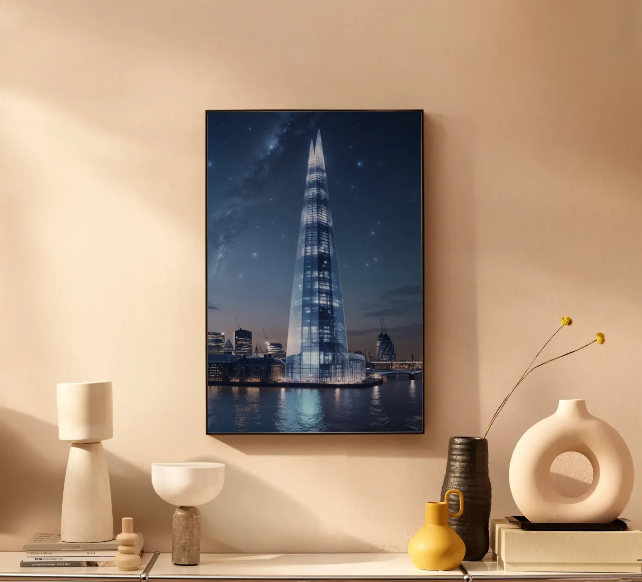 The Shard Illuminated by Starlight alluminio dibond da AlbertKlee