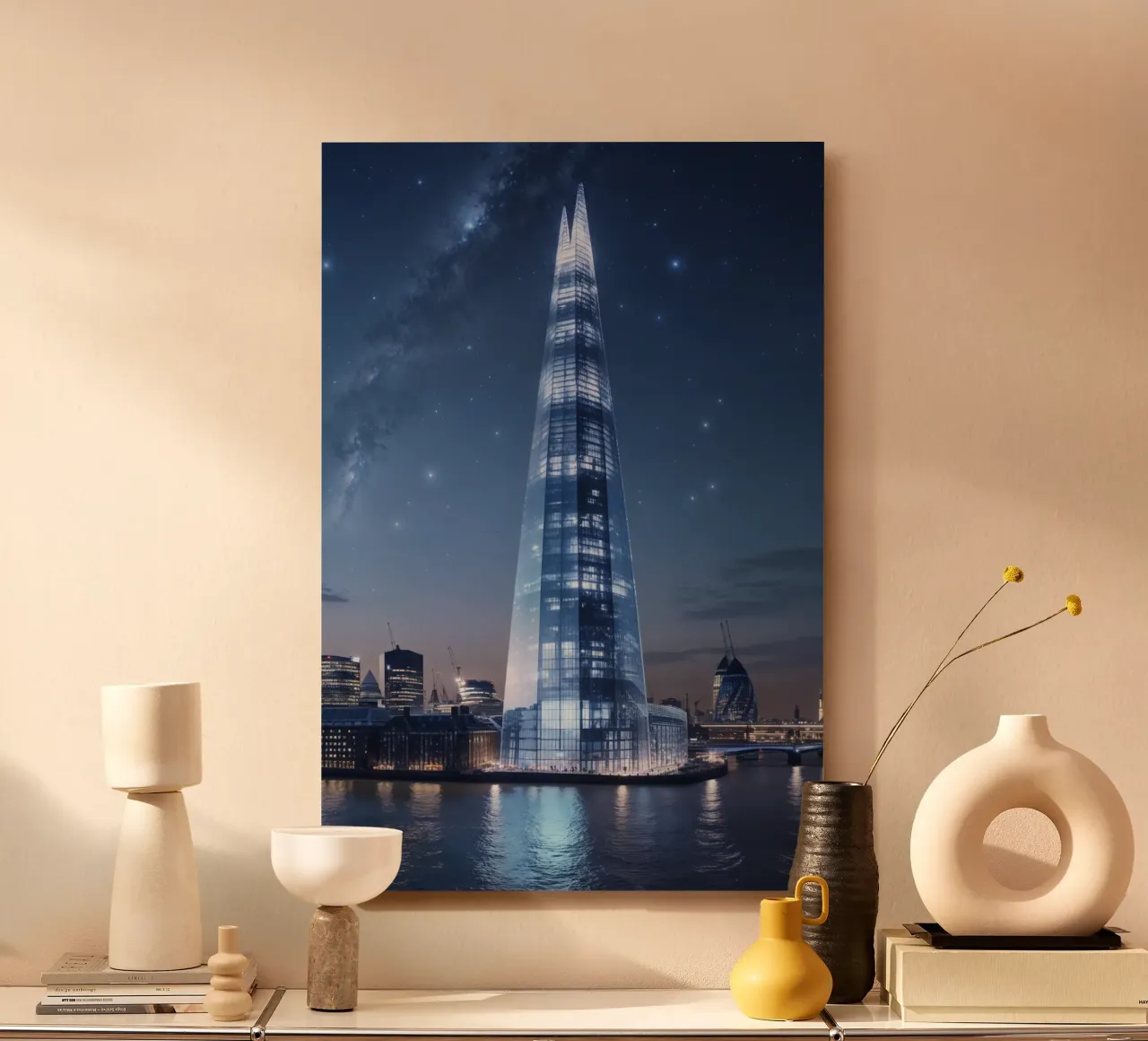 The Shard Illuminated by Starlight alluminio dibond da AlbertKlee