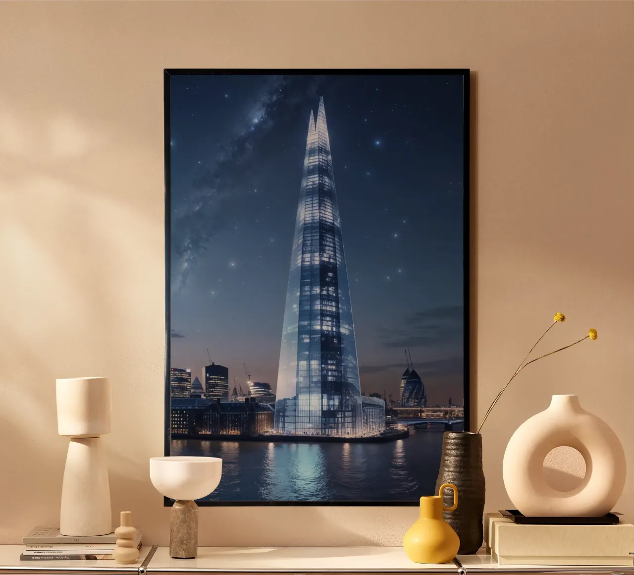 The Shard Illuminated by Starlight carta hahnemühle da AlbertKlee