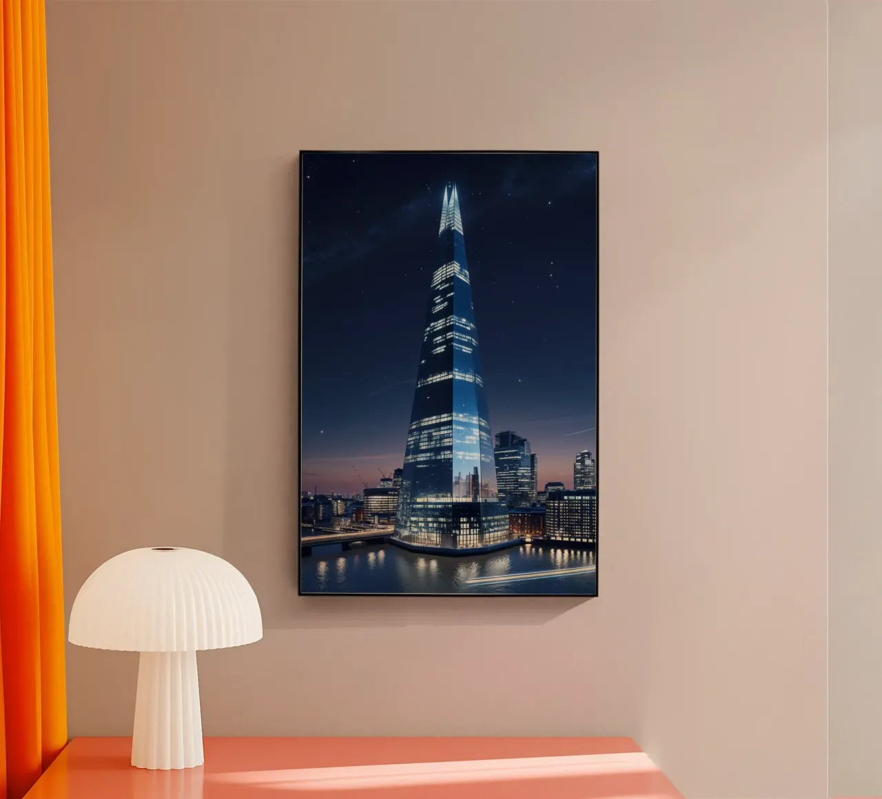 The Shard Under a Starry Night Sky Acryl-Glas von AlbertKlee