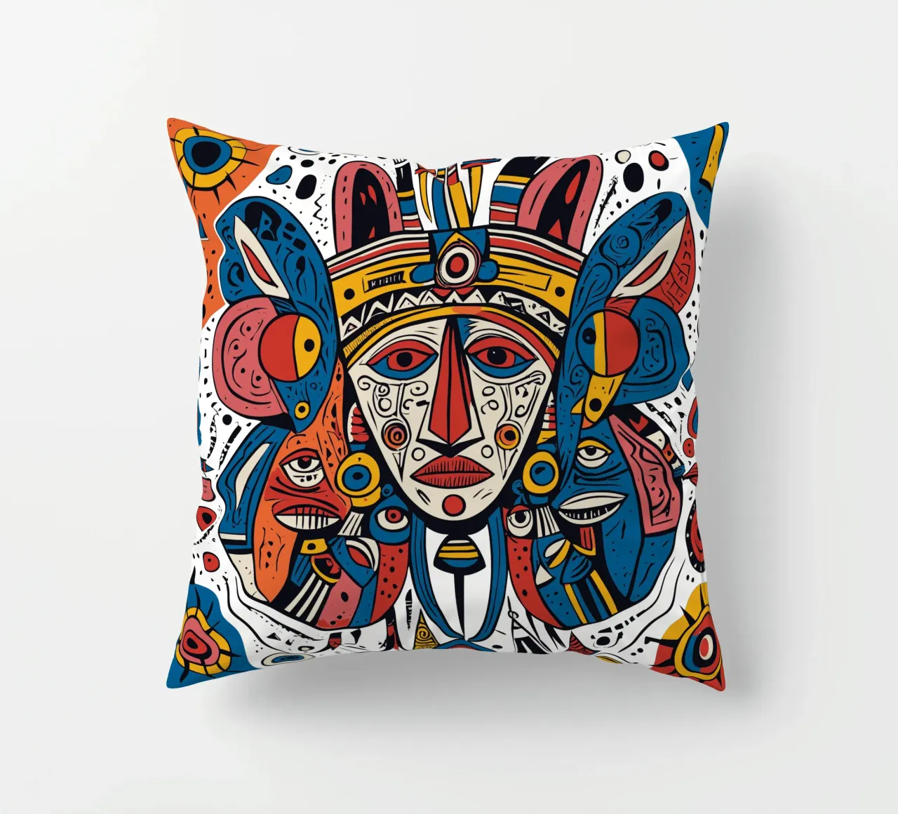 Aztec Mask Graffiti Art cuscino da Signorino