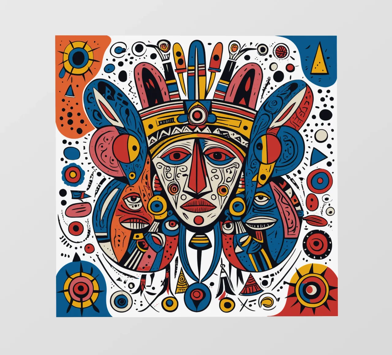 Aztec Mask Graffiti Art telo in pvc da Signorino