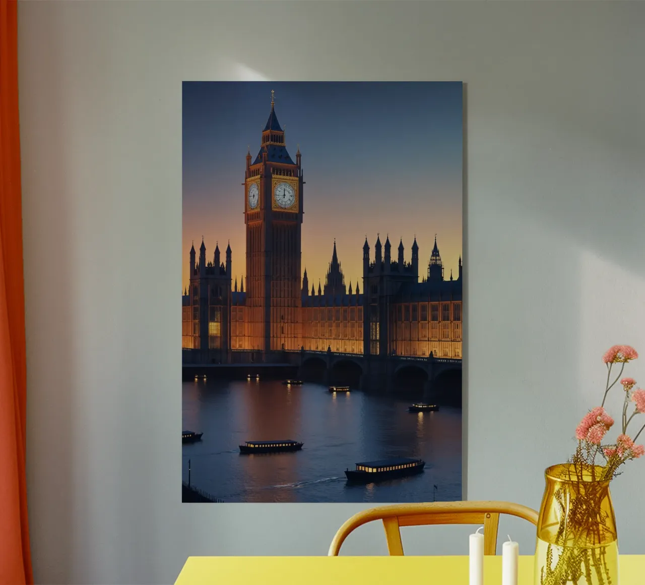 Big Ben Reflected: A Majestic Evening Scene plexiglass da AlbertKlee