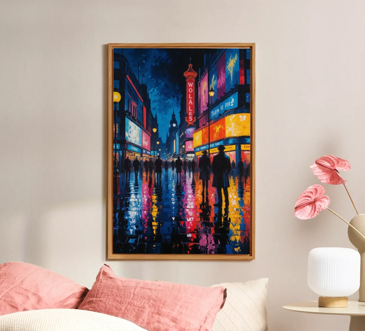Vivid Neon Lights of Piccadilly Circus alluminio dibond da AlbertKlee