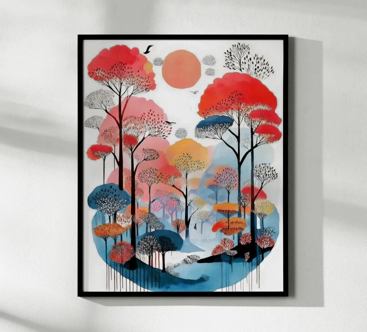 Dream Forest poster con telaio in alluminio da Hightown Design
