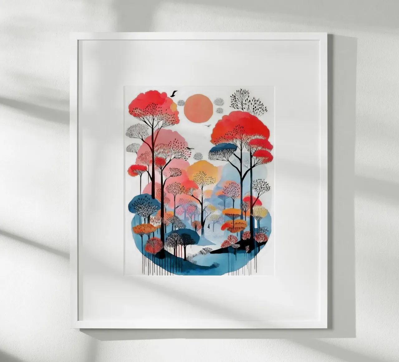 Dream Forest poster con telaio in alluminio da Hightown Design
