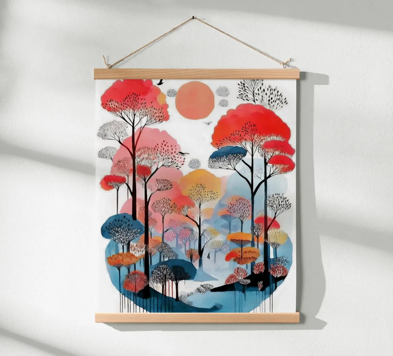 Dream Forest poster con telaio in alluminio da Hightown Design