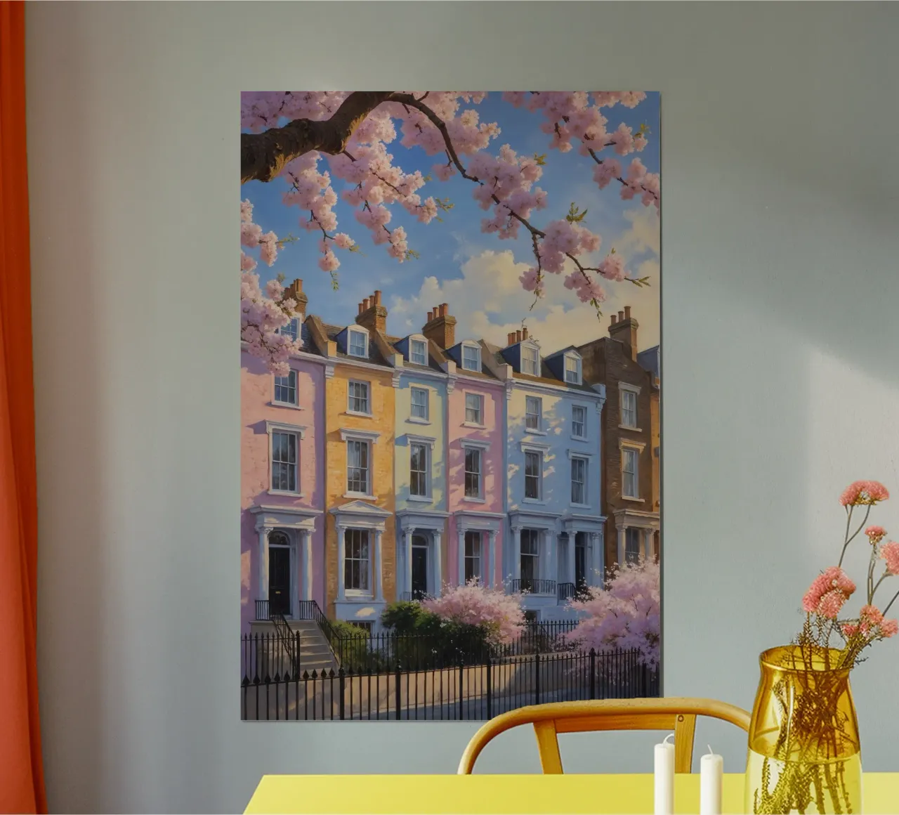 Iconic Notting Hill in Full Bloom poster con telaio in plastica da AlbertKlee