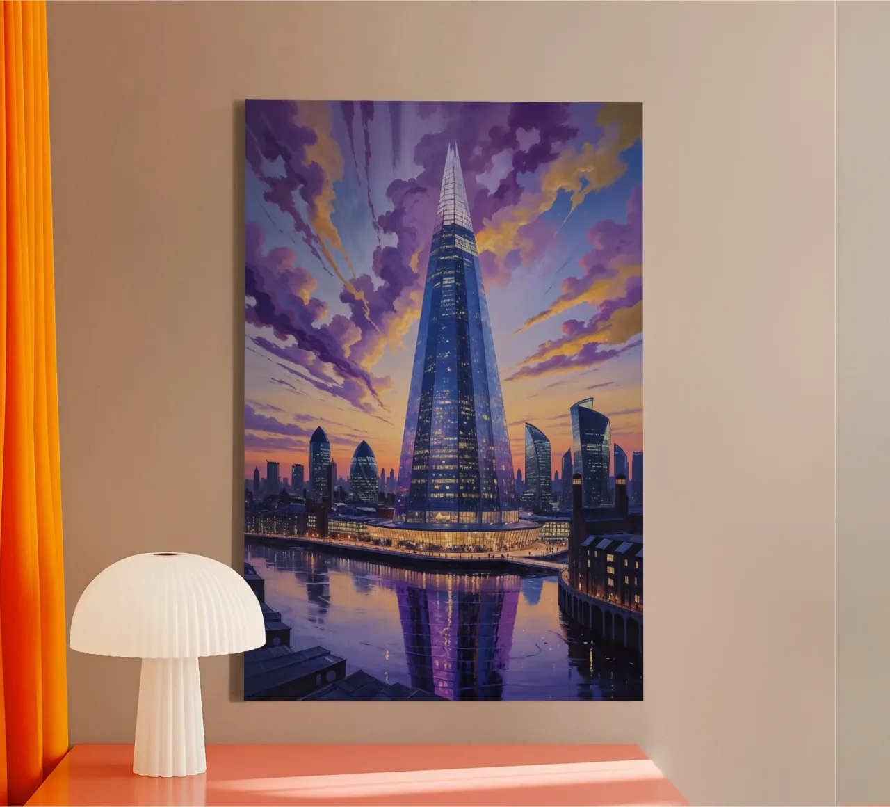 The Shard: A Surreal Twilight Marvel tela con Cornice a cassetta da AlbertKlee