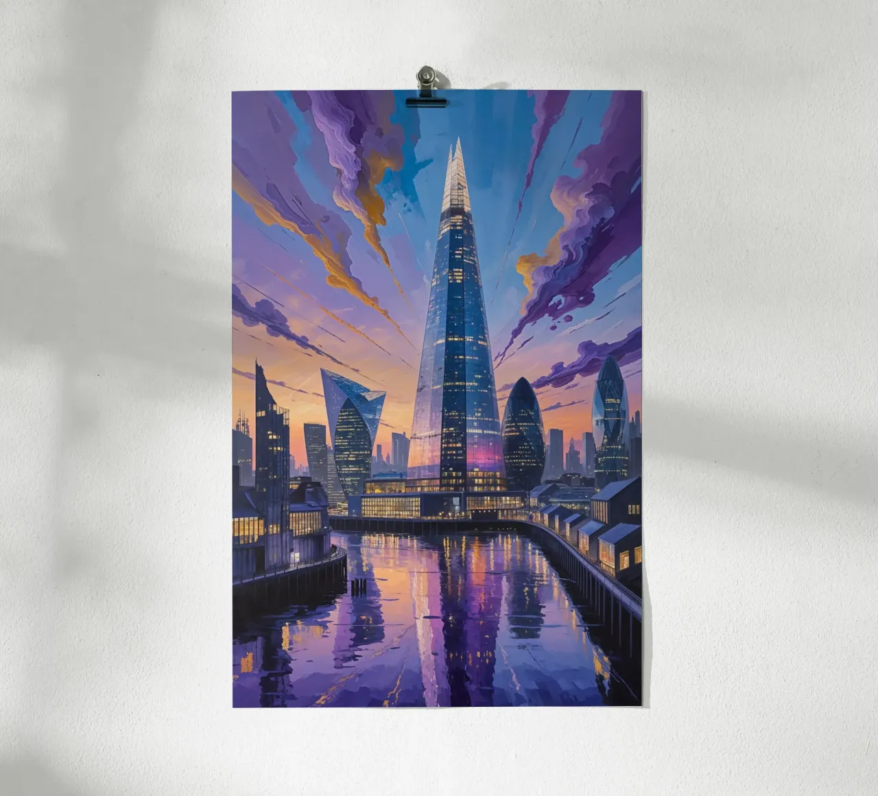 Cosmic Colors Surround The Shard carta hahnemühle da AlbertKlee