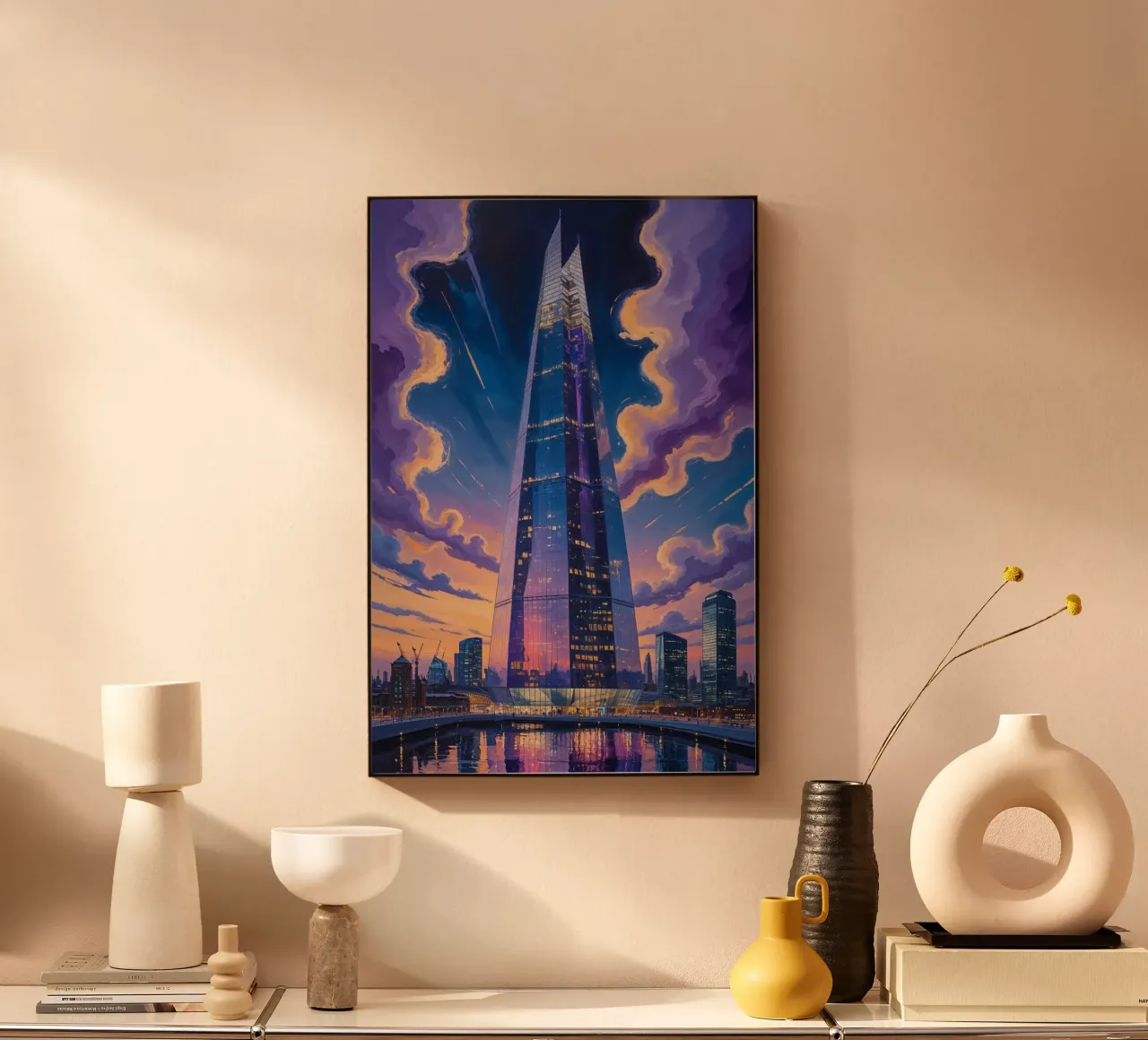 Golden Hour Fantasy at The Shard alluminio dibond da AlbertKlee