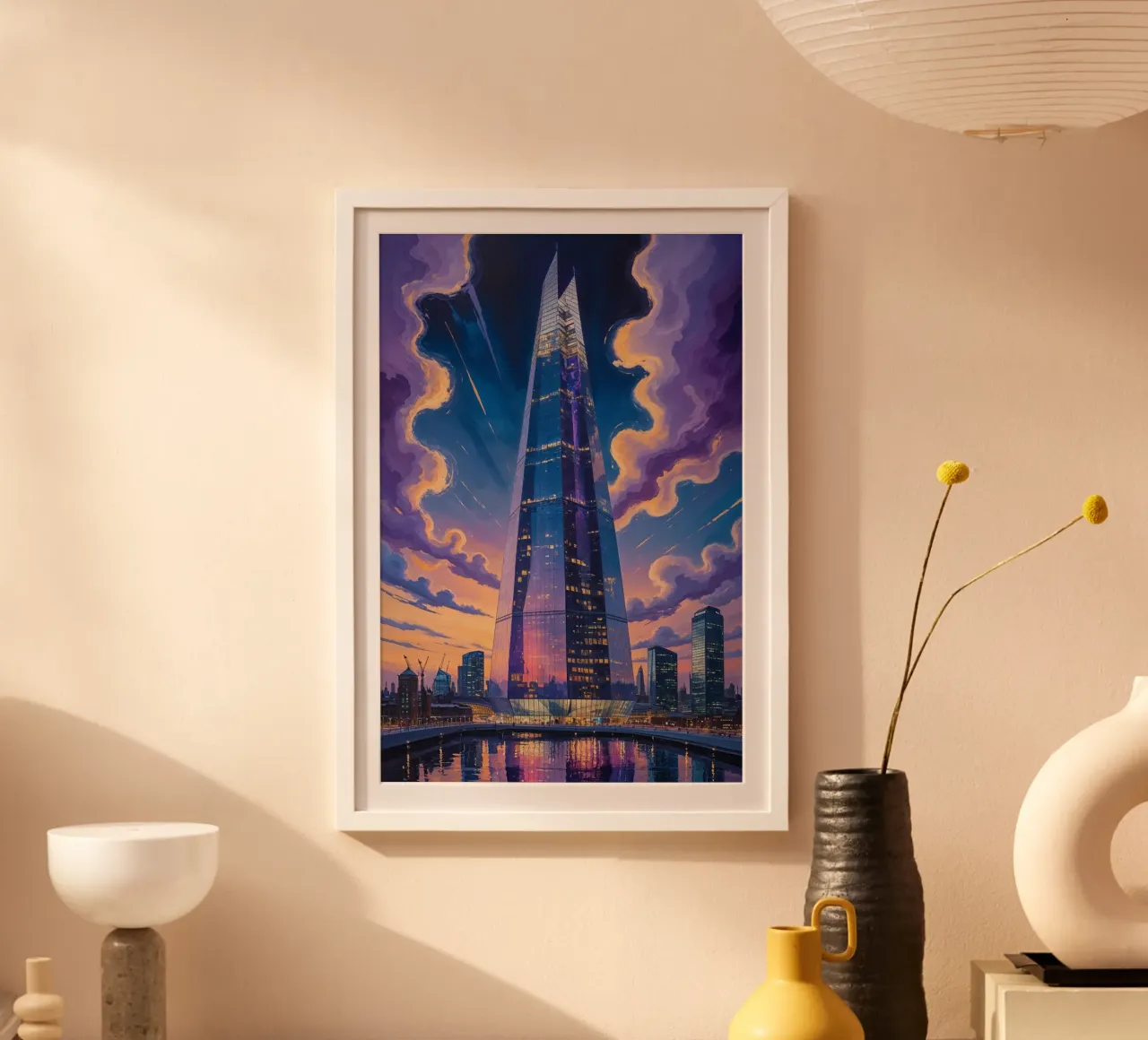 Golden Hour Fantasy at The Shard carta hahnemühle da AlbertKlee