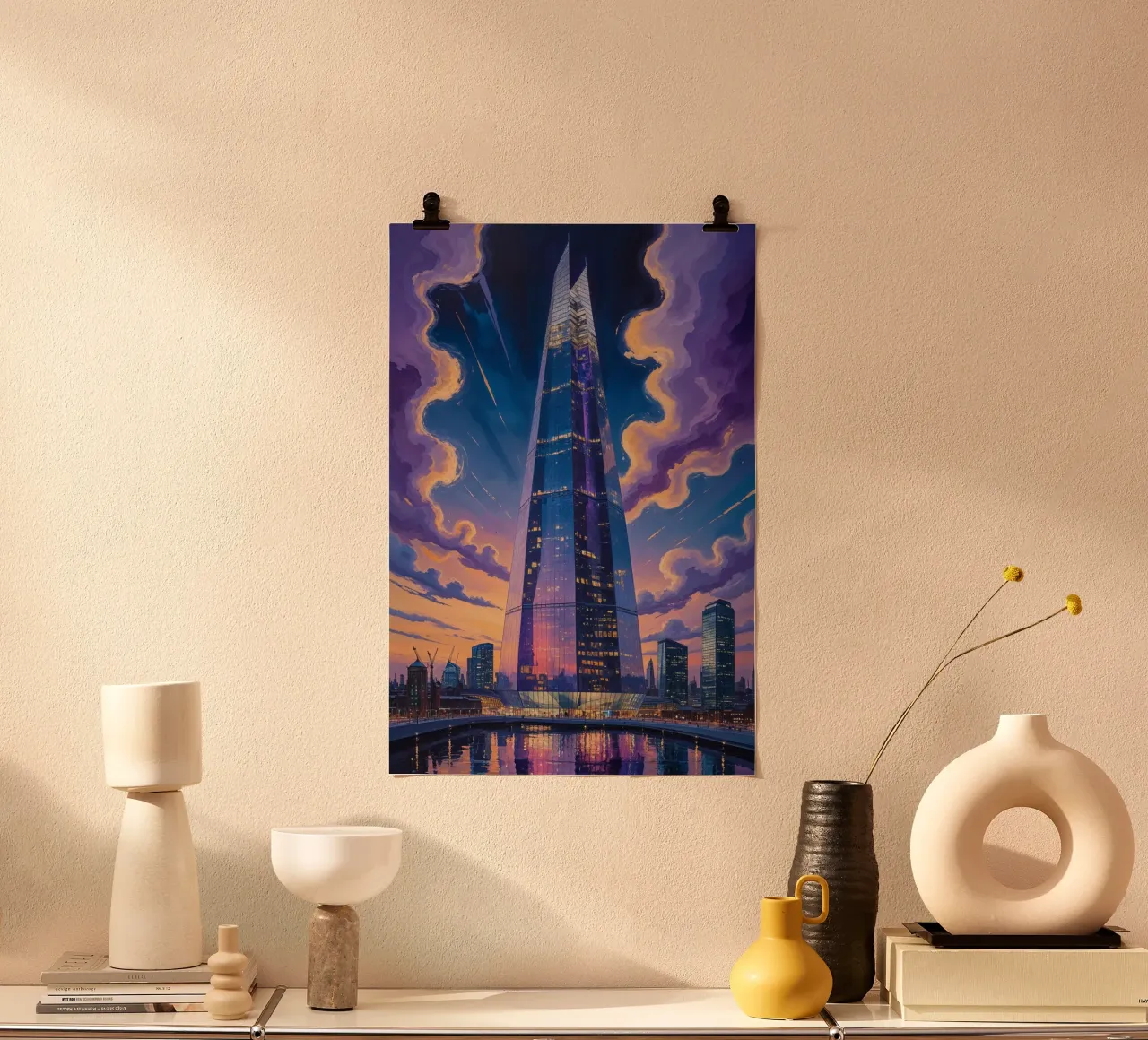Golden Hour Fantasy at The Shard carta hahnemühle da AlbertKlee