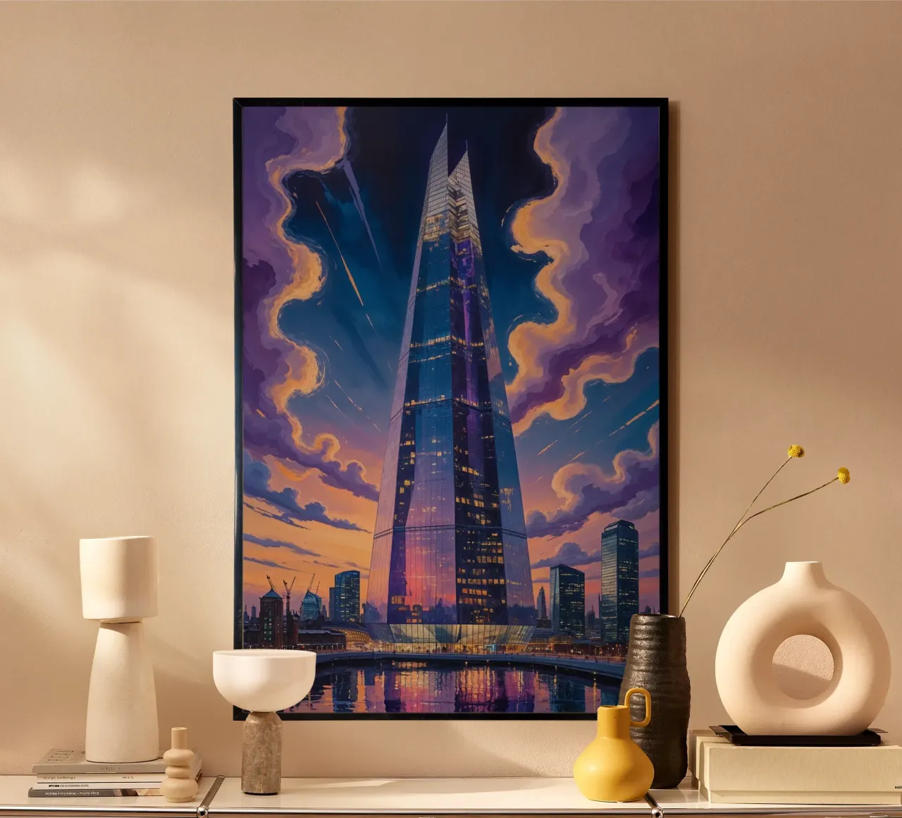 Golden Hour Fantasy at The Shard carta hahnemühle da AlbertKlee