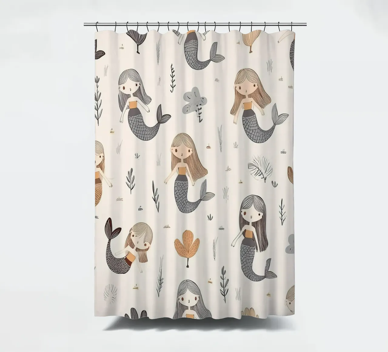 Fantasia di sirena - Incantevole stampa artistica da parete per bambini tenda da doccia da HoneyDesignsByK