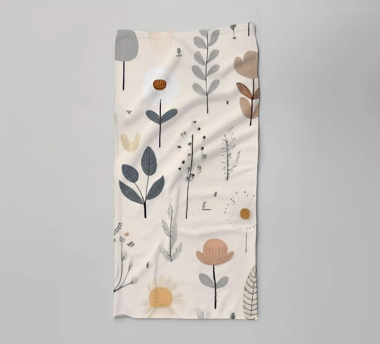 Elegant Floral Pattern – Modern Botanical Wall Art Print towel by HoneyDesignsByK