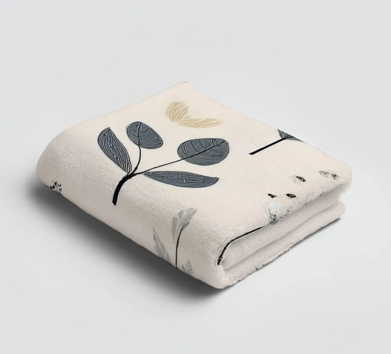 Elegant Floral Pattern – Modern Botanical Wall Art Print towel by HoneyDesignsByK