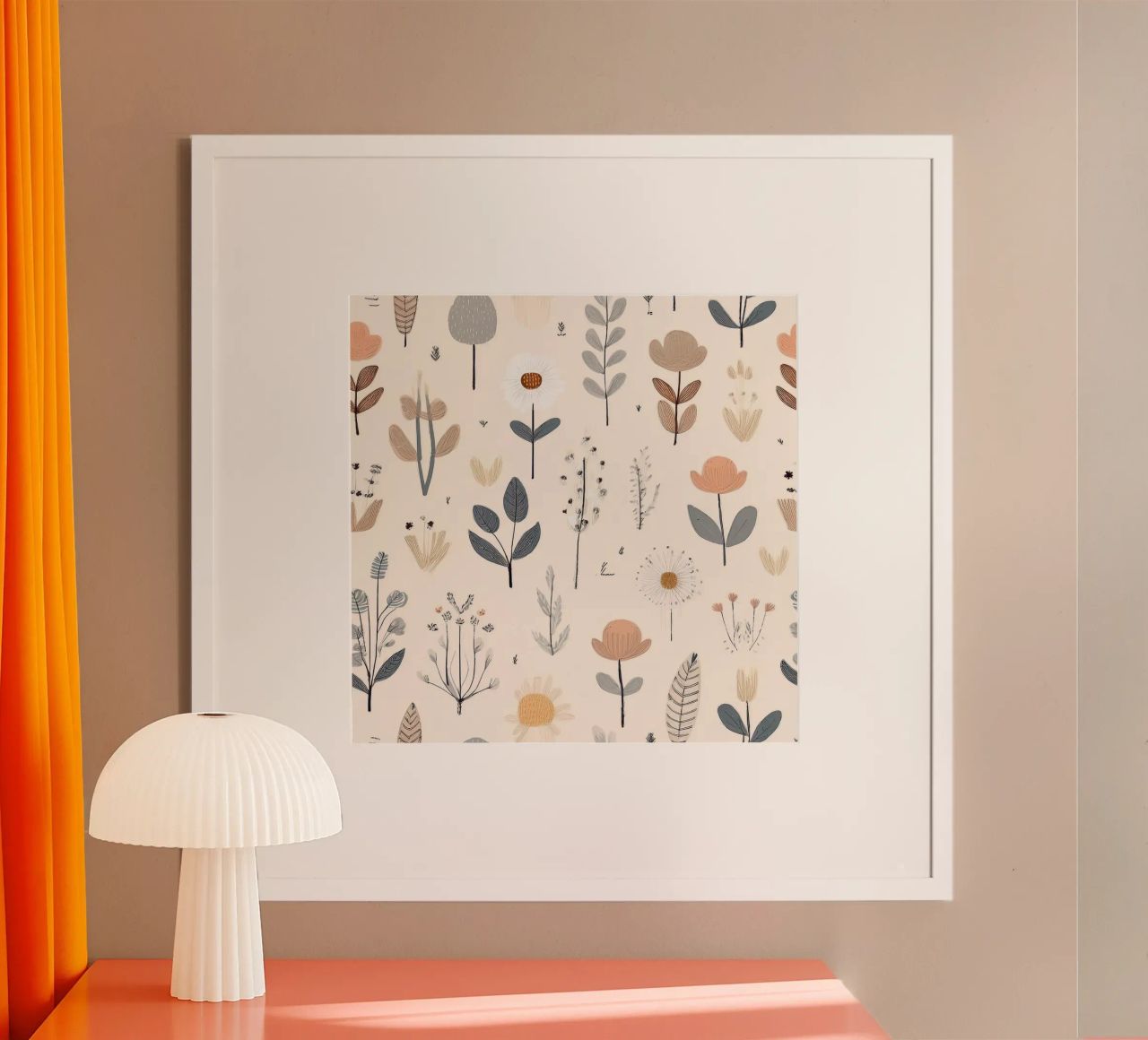 Elegantes Blumenmuster - Moderner botanischer Wandkunstdruck Poster von HoneyDesignsByK