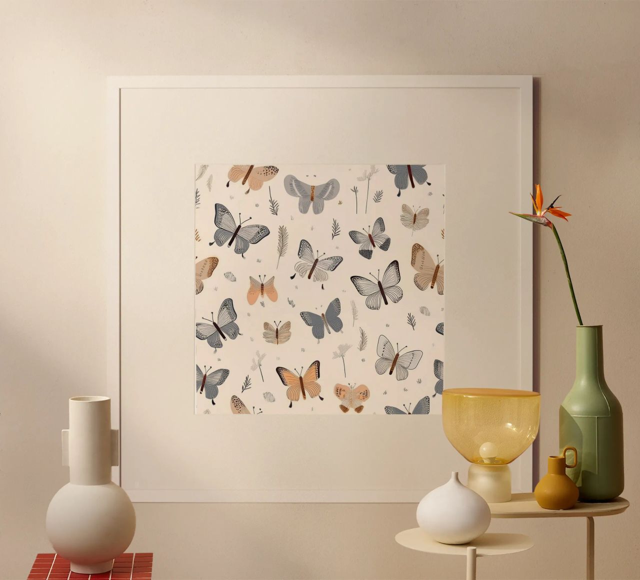 Elegantes Schmetterlingsmuster - von der Natur inspirierter Wandkunstdruck Poster von HoneyDesignsByK