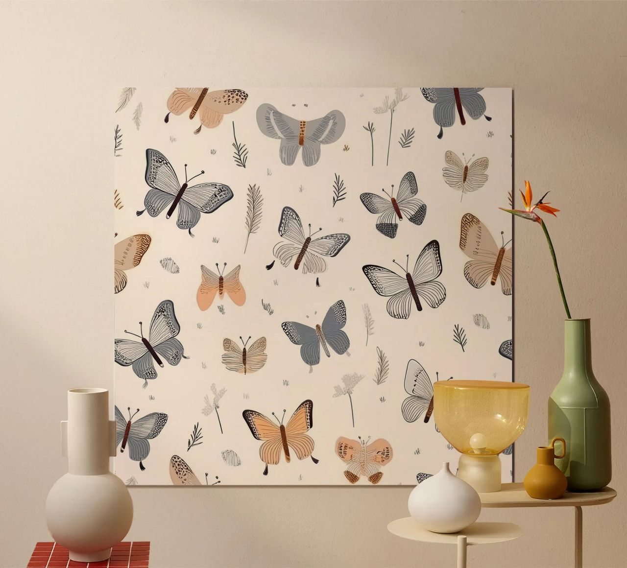 Elegantes Schmetterlingsmuster - von der Natur inspirierter Wandkunstdruck Poster von HoneyDesignsByK