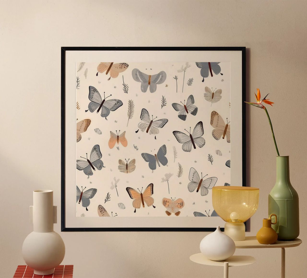 Elegantes Schmetterlingsmuster - von der Natur inspirierter Wandkunstdruck Poster von HoneyDesignsByK