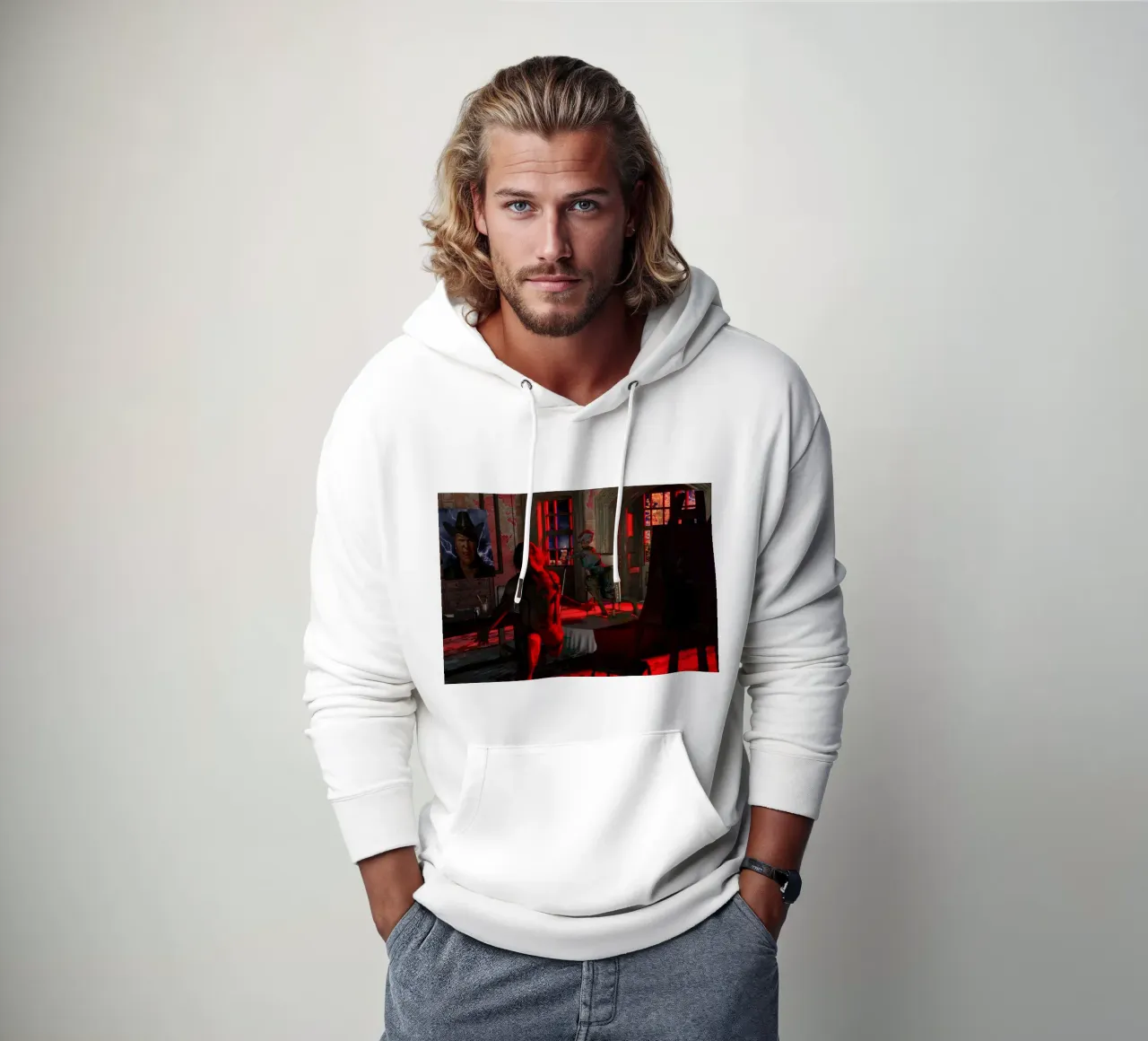 Freudon e Banksy in modalità Caravaggio felpa con cappuccio da the-witcher