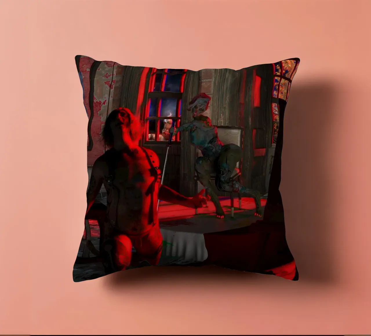 Freudon e Banksy in modalità Caravaggio cuscino da the-witcher