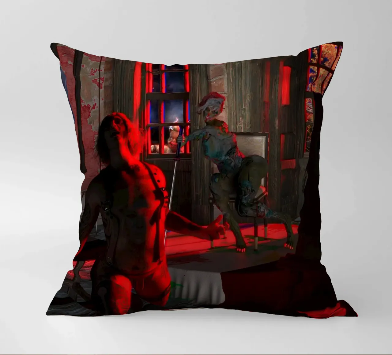 Freudon e Banksy in modalità Caravaggio cuscino da the-witcher