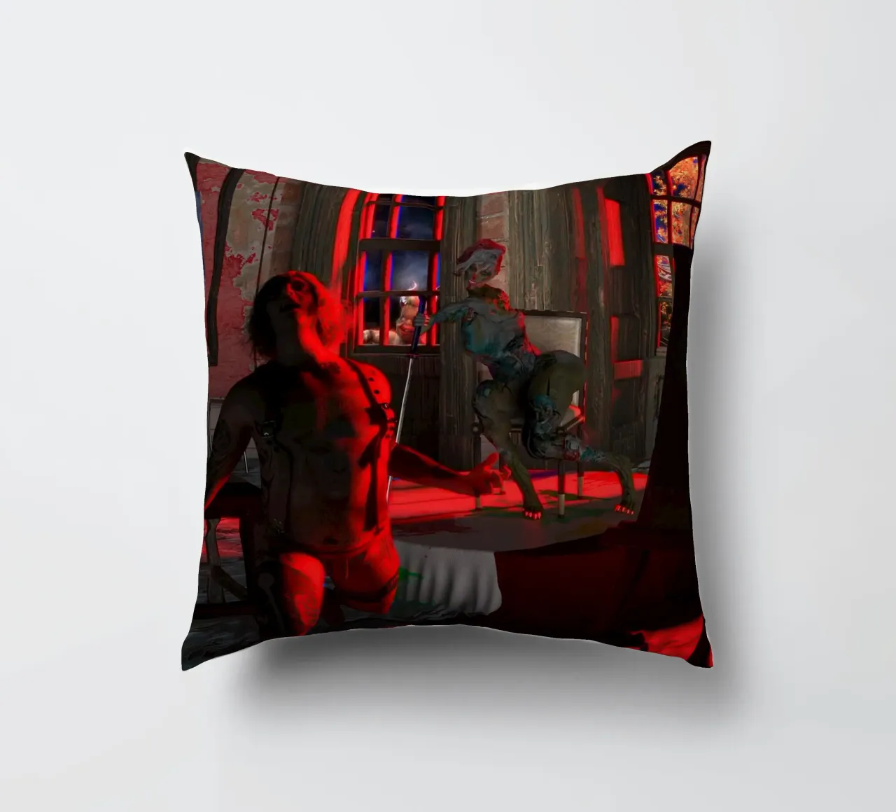 Freudon e Banksy in modalità Caravaggio cuscino da the-witcher