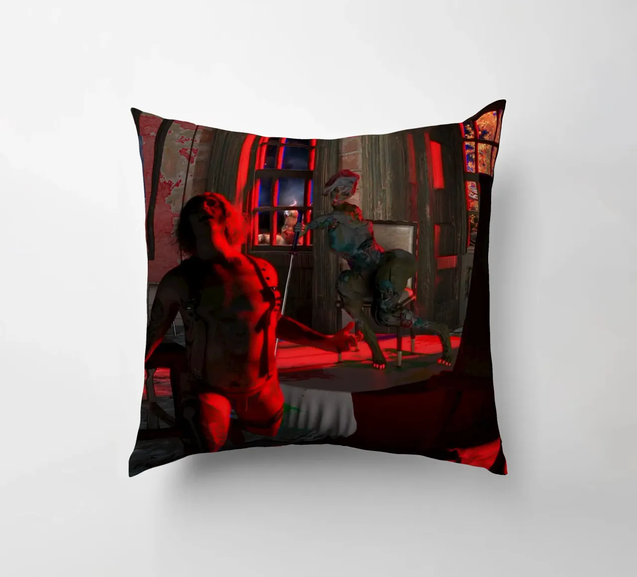 Freudon e Banksy in modalità Caravaggio cuscino da the-witcher