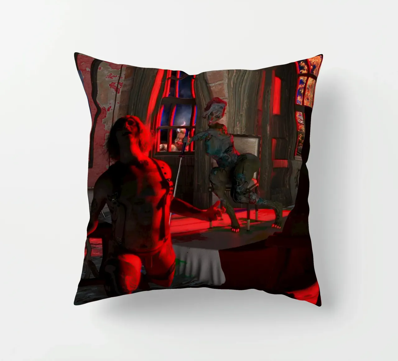Freudon e Banksy in modalità Caravaggio cuscino da the-witcher