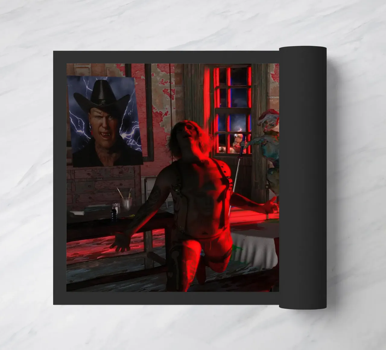 Freudon e Banksy in modalità Caravaggio zerbino da the-witcher