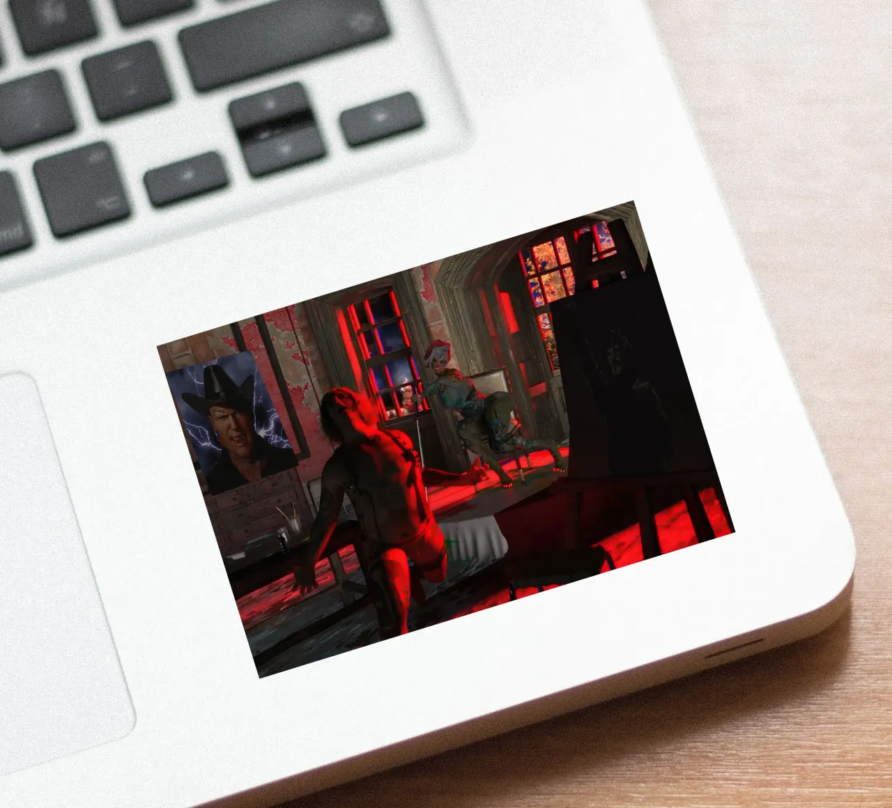 Freudon e Banksy in modalità Caravaggio adesivo da the-witcher