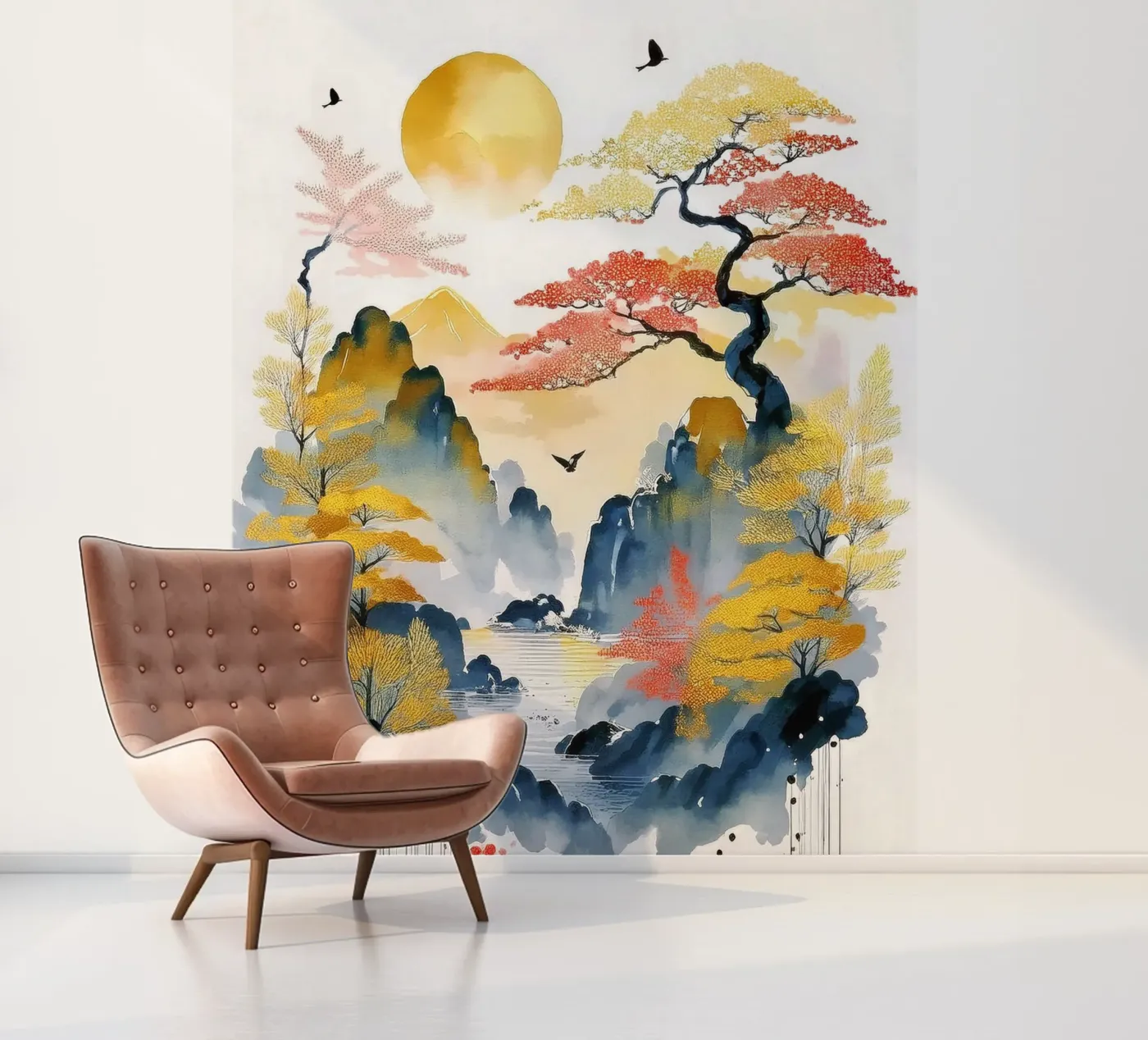 Amber Peaks fotobehang van Hightown Design